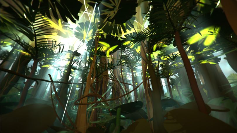 Cena da floresta de Godwana