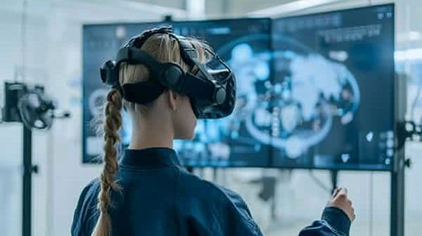 Pessoa usando um headset de VR